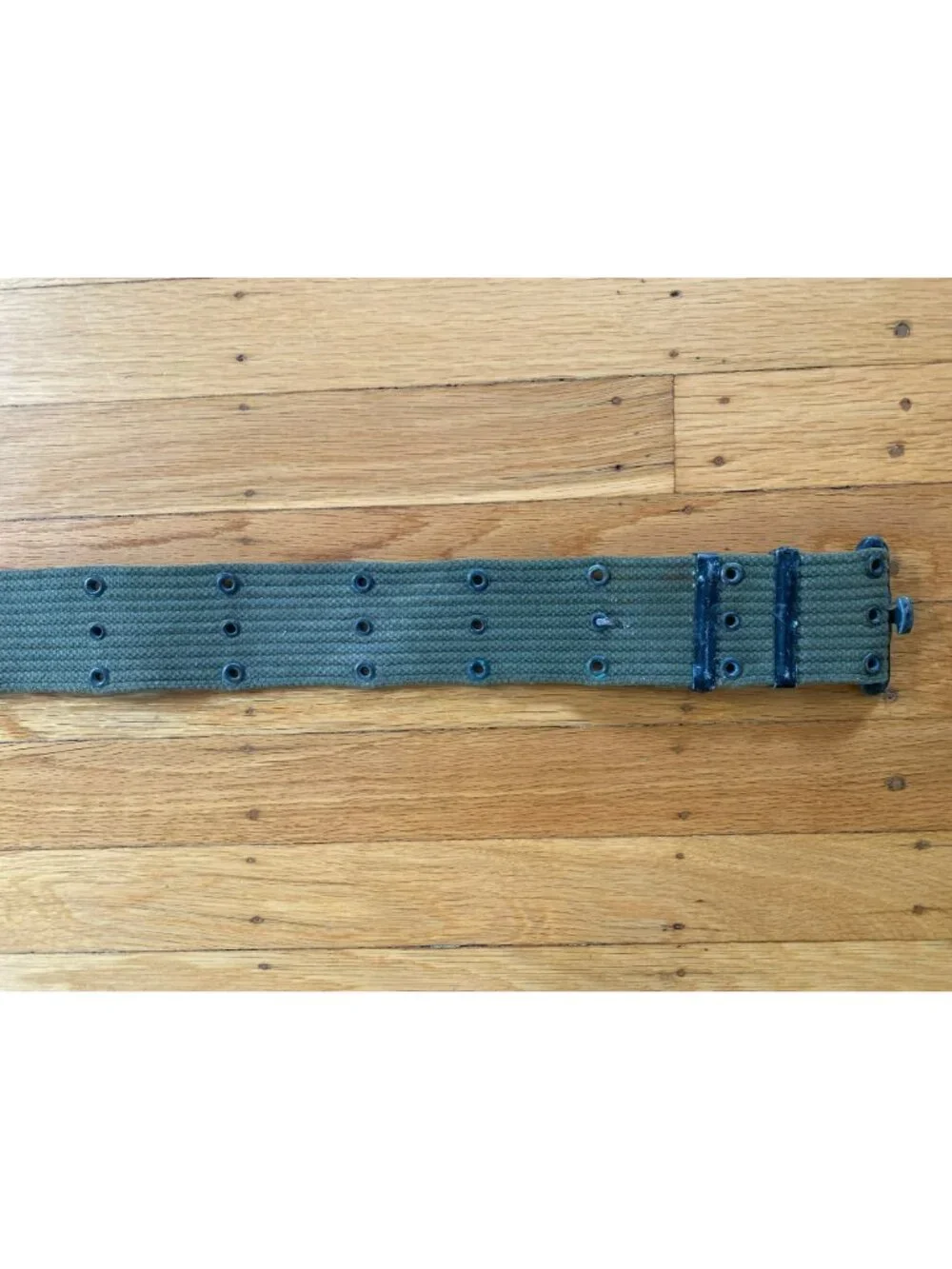Vintage US Army M1936 Pistol Belt WWII Military Olive Drab Adjustable 41-34